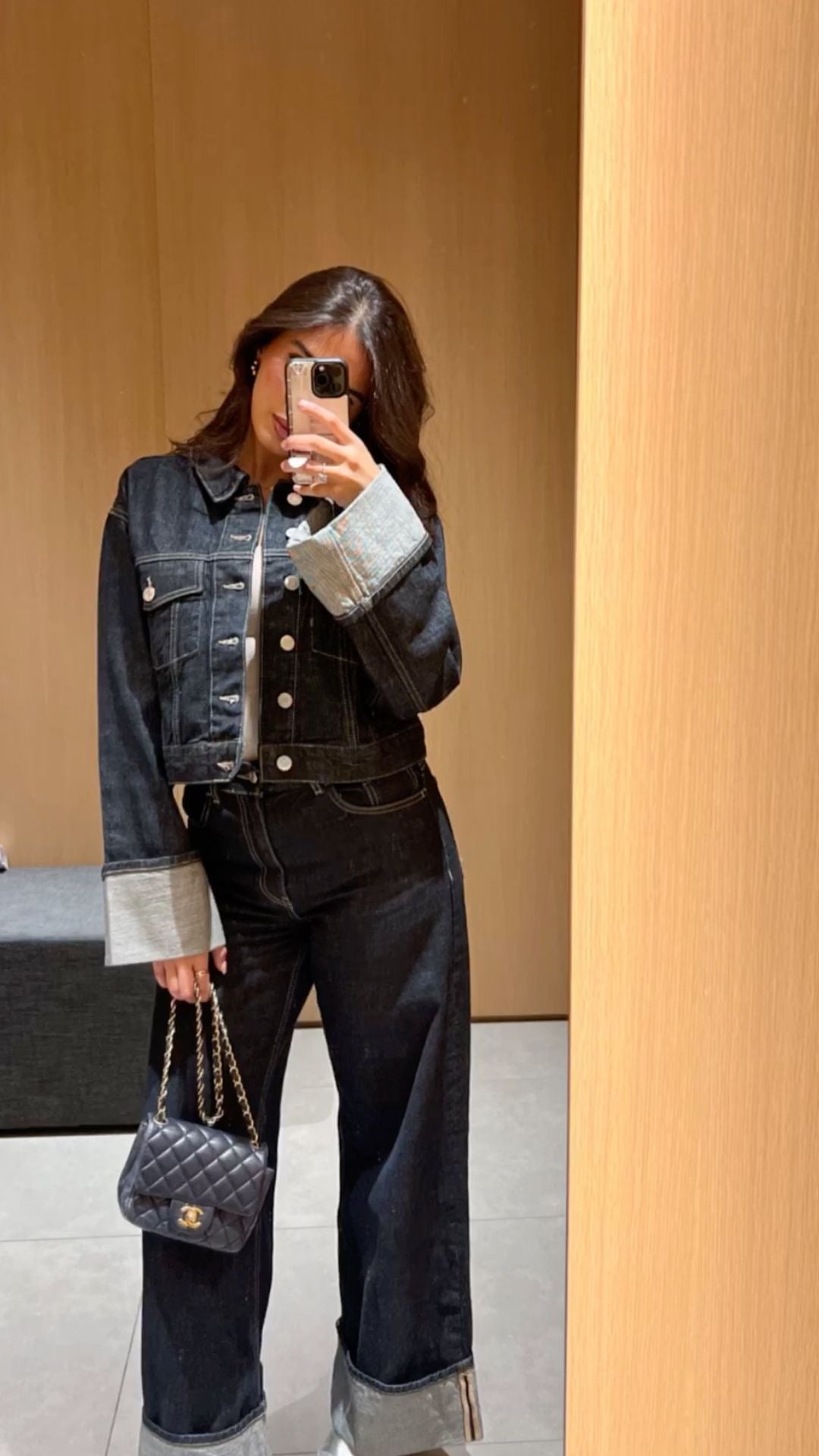 Katie | Denim Co-ord Set with Wide-Leg Jeans