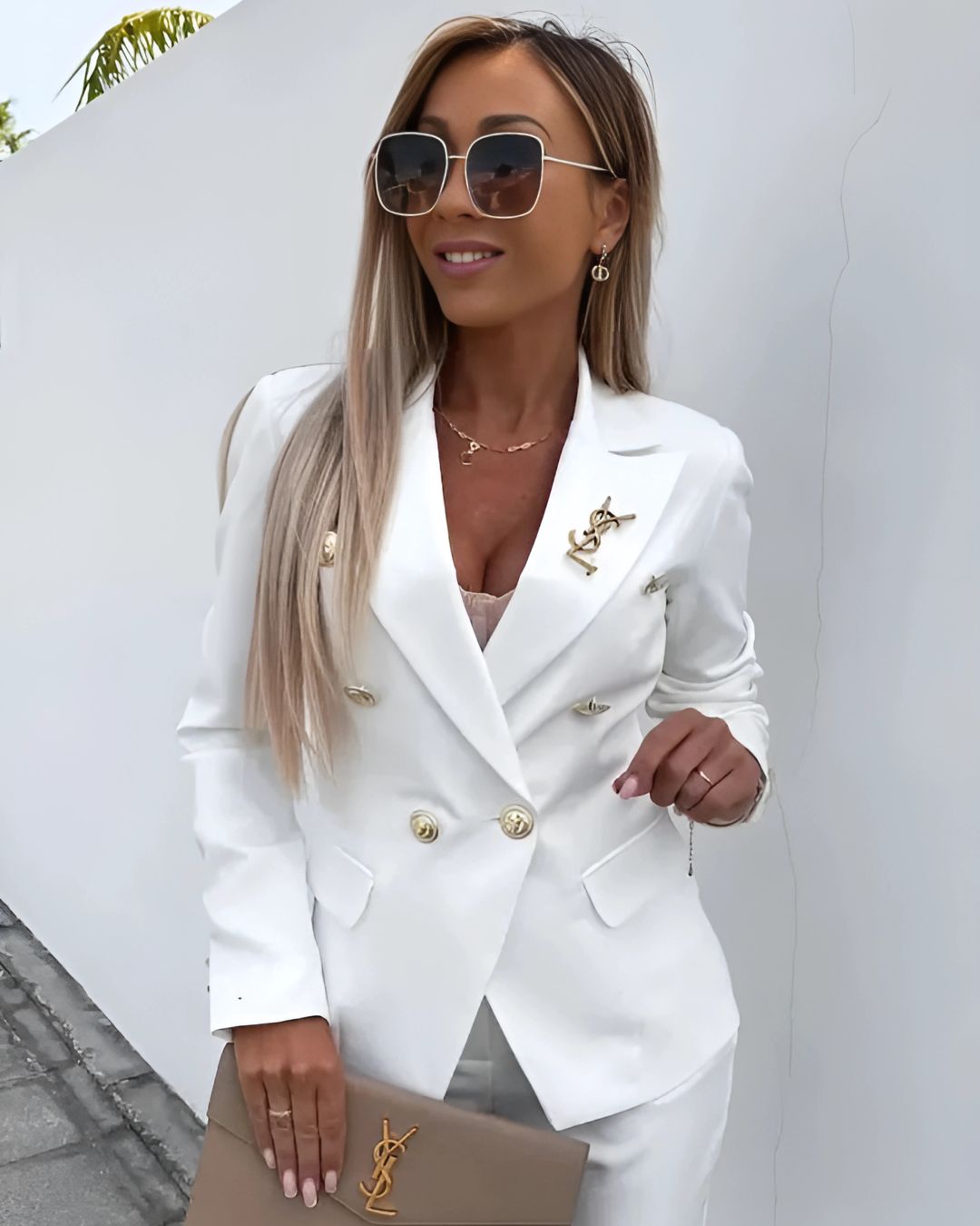 Chic Elegant 2-Piece Blazer Women's Set