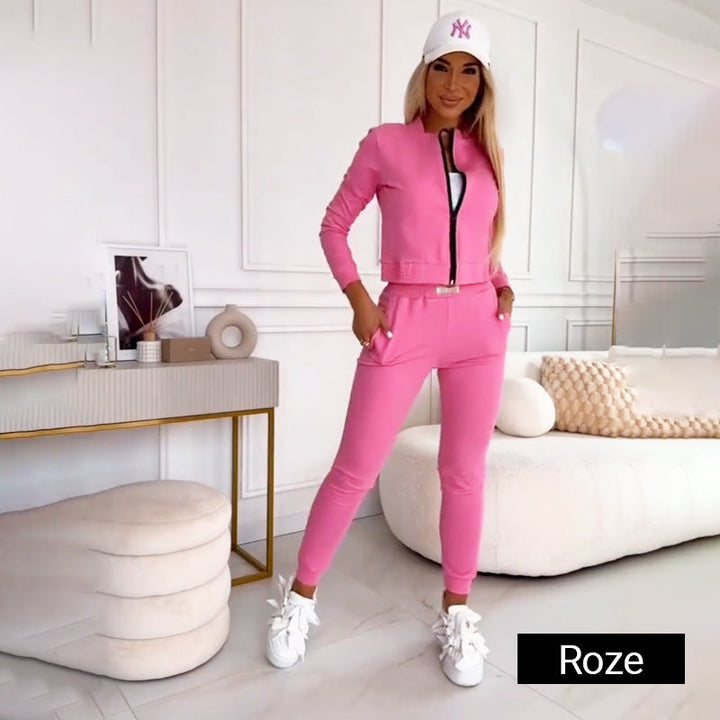3-Piece Women's Tracksuit with Zipper