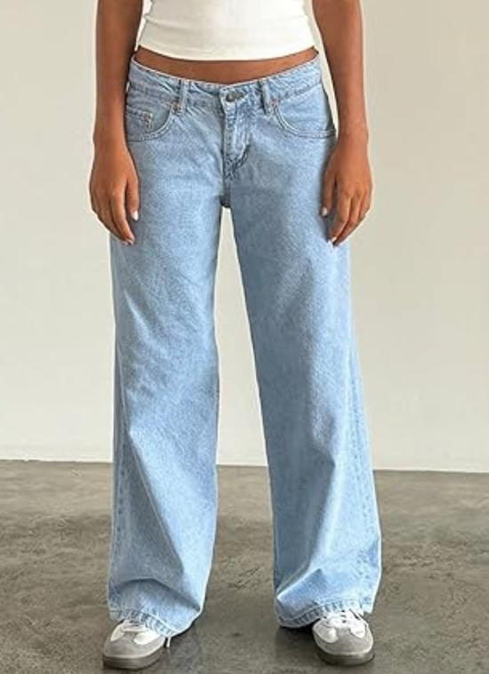 MILA | Stretch Low-Rise Jeans with Wide Legs