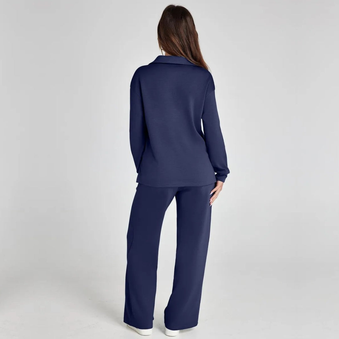 Eline | Luxury Loungewear Set with Comfy Pants and V-Neck