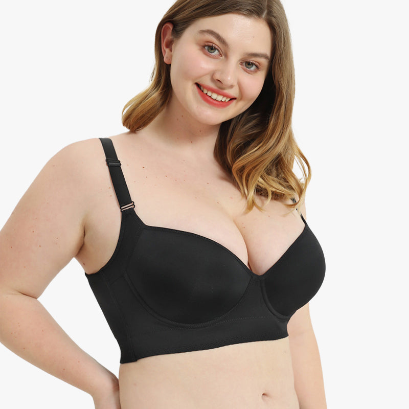 Women's Shaping Bra with Adjustable Straps and Wide Back Closure