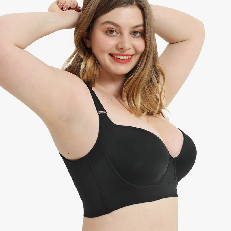 Women's Shaping Bra with Adjustable Straps and Wide Back Closure