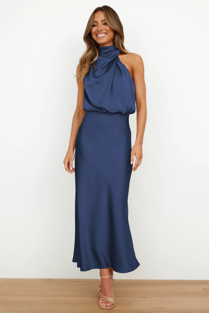 Lorna | Satin Halter Dress