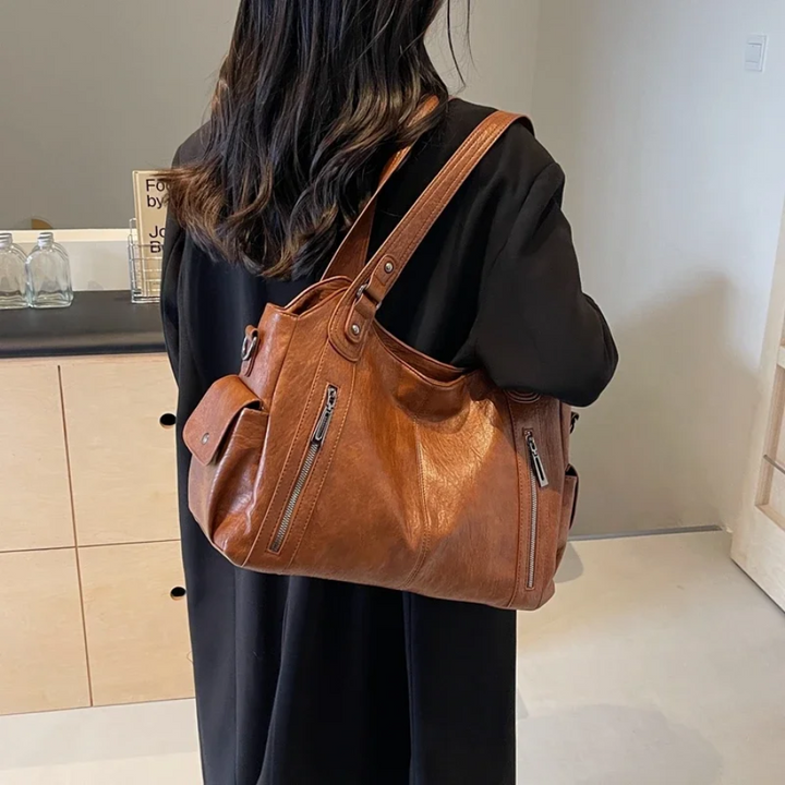 Stylish Luxury Women's Shoulder Bag with Zipper