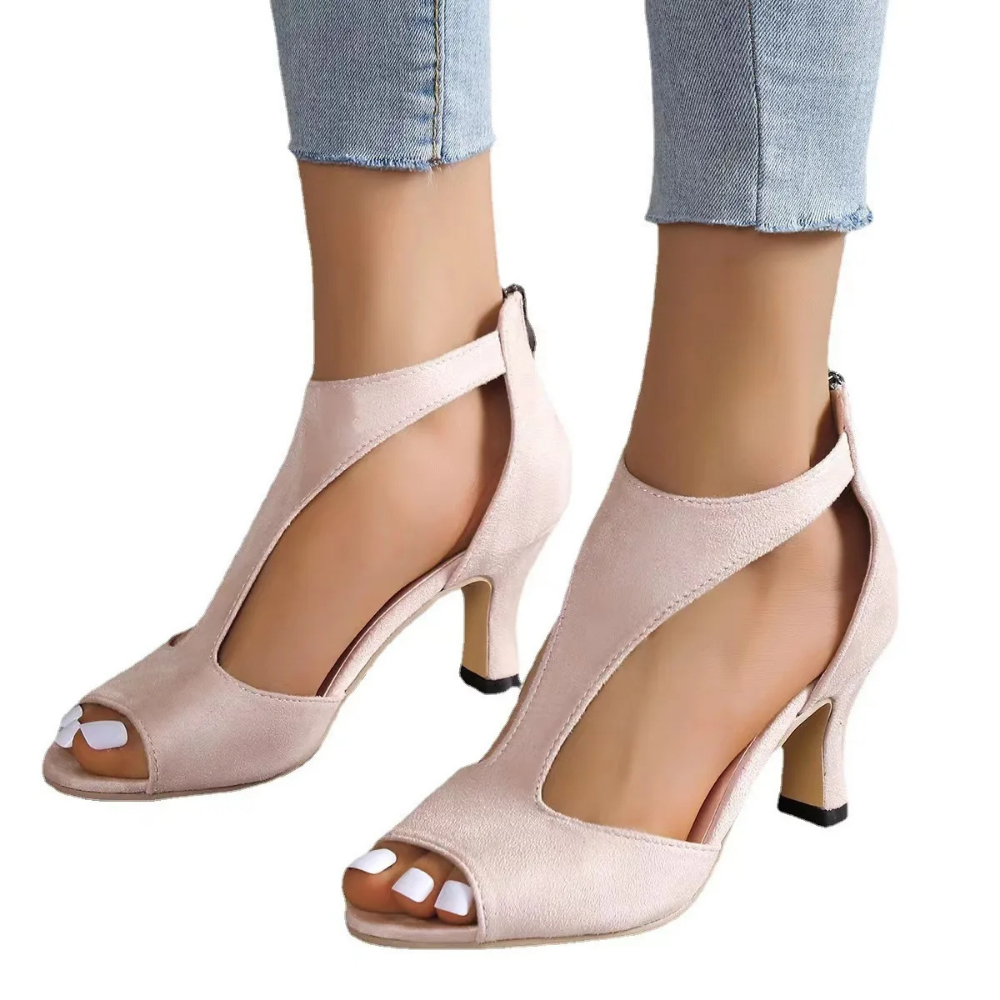 Women's Heels with Open Sides and Refined Fit