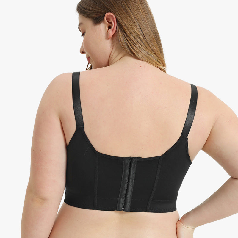 Women's Shaping Bra with Adjustable Straps and Wide Back Closure