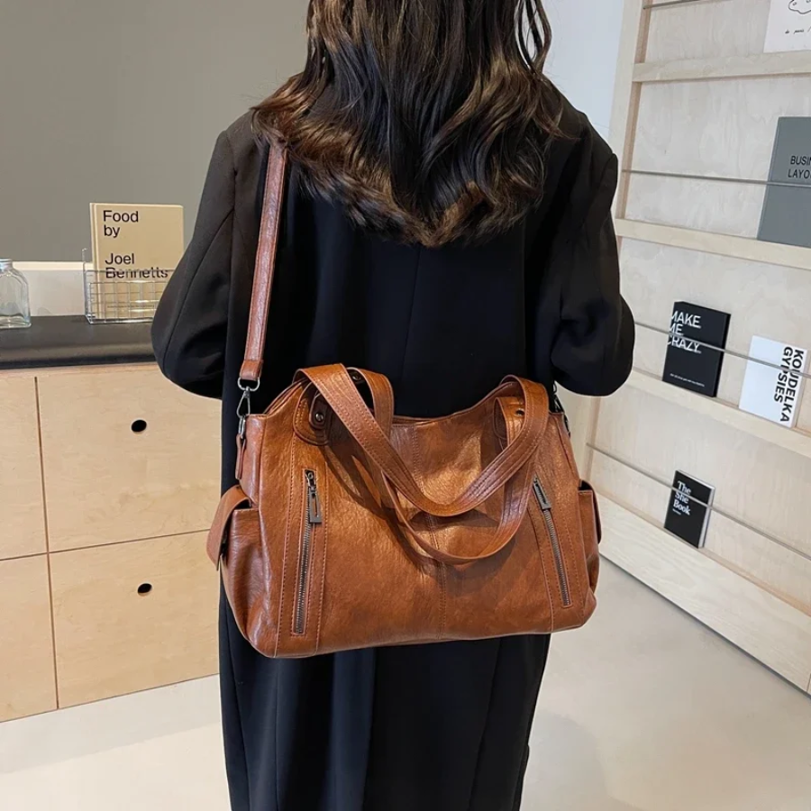 Stylish Luxury Women's Shoulder Bag with Zipper