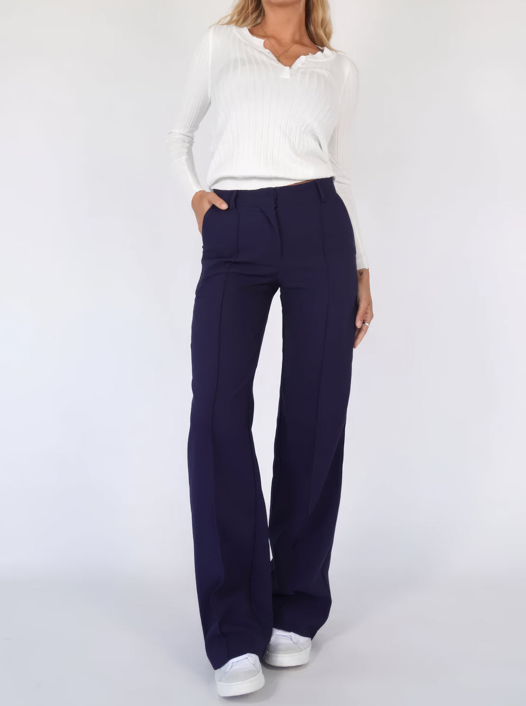 Arna | Elegant High-Waist Trousers with Straight Leg