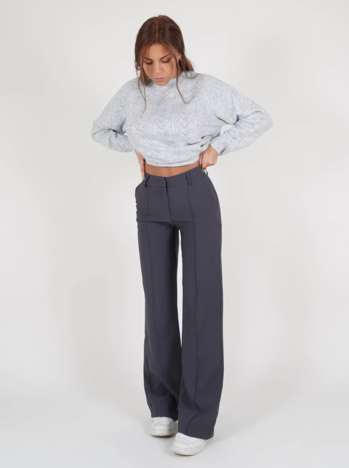 Arna | Elegant High-Waist Trousers with Straight Leg