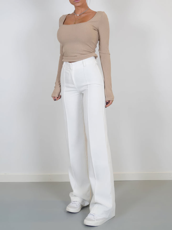 Arna | Elegant High-Waist Trousers with Straight Leg