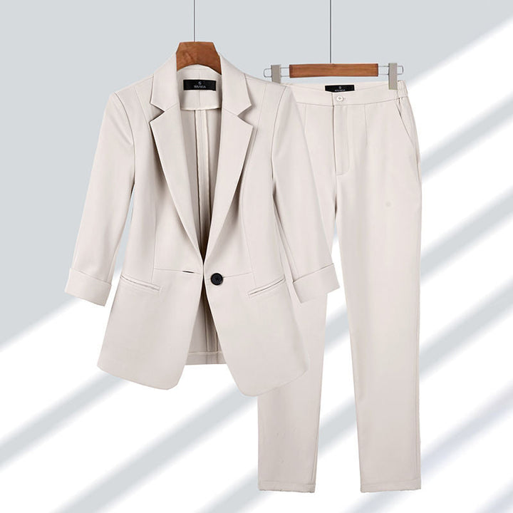 Chic Elegant Women's Blazer Set with Trousers