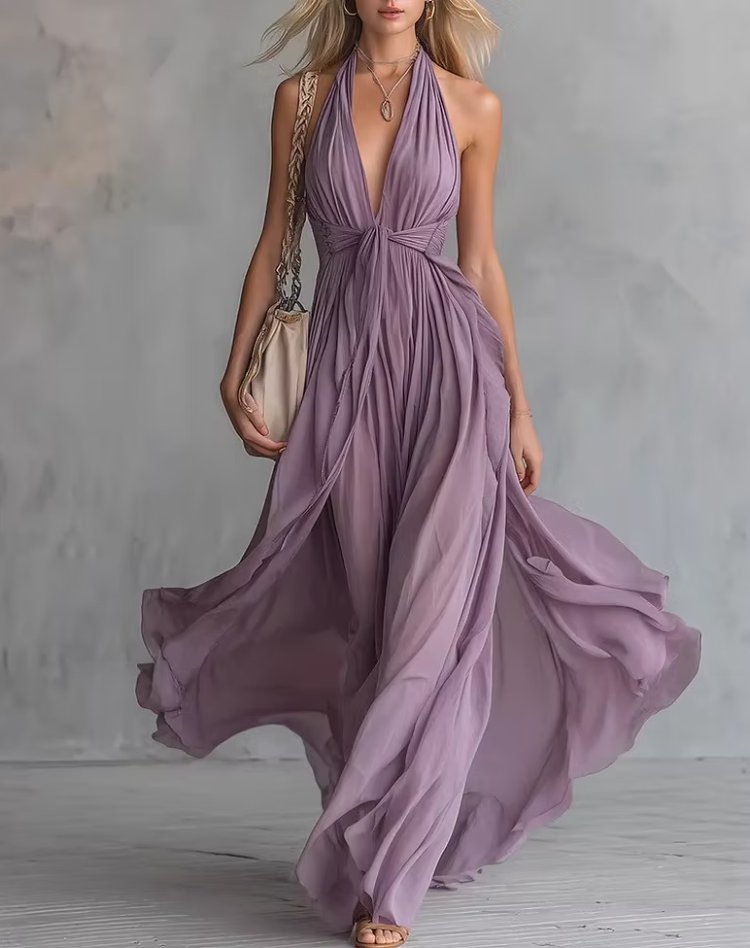 Maxi Dress for Women with Chiffon and Flowing Fit
