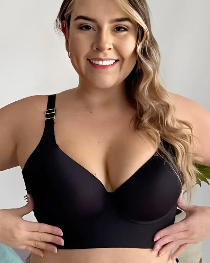 Women's Shaping Bra with Adjustable Straps and Wide Back Closure