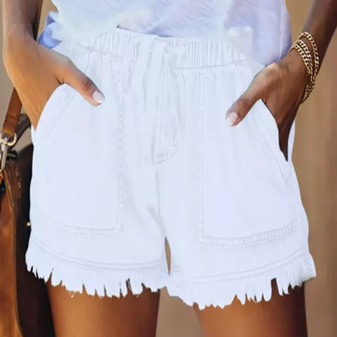 Women's Lightweight Shorts with Pockets and Elastic Waistband