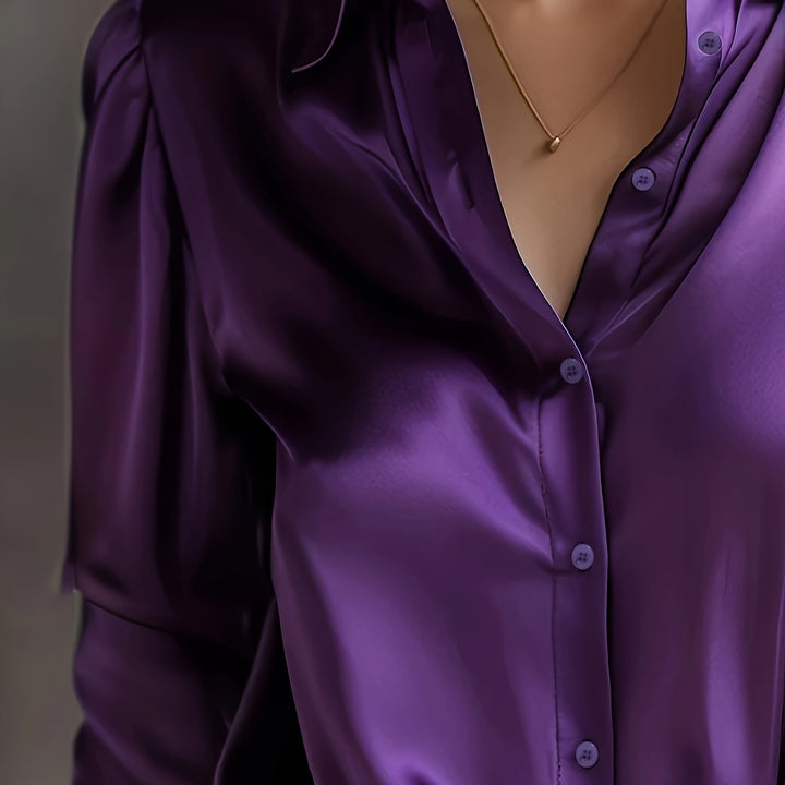 Luxury Blouse for Women with Button Closure and Long Sleeves