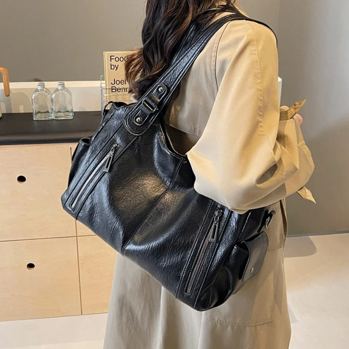 Stylish Luxury Women's Shoulder Bag with Zipper