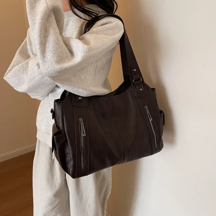 Stylish Luxury Women's Shoulder Bag with Zipper