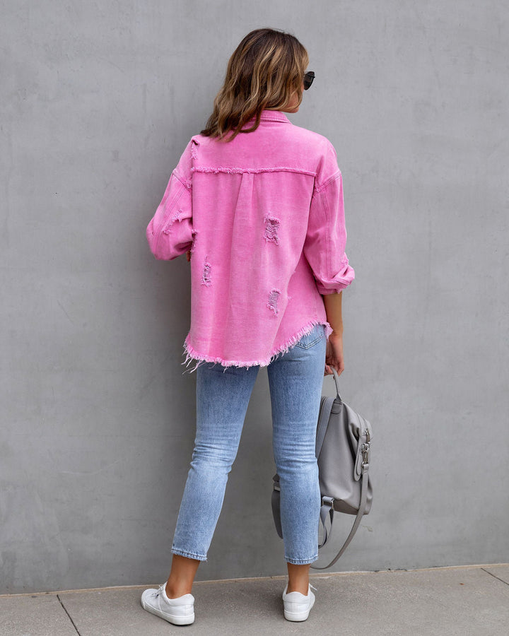 Valerie | Casual Ripped Shirt Jacket