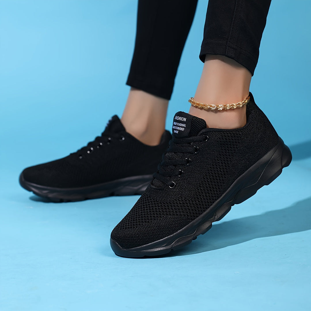 Lightweight Mesh Sneakers with Laces for Women