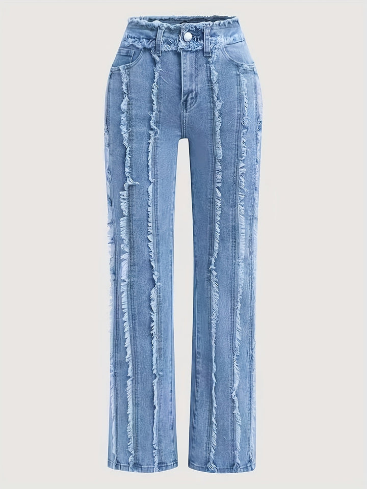 Mayla | Striped High-Waist Jeans