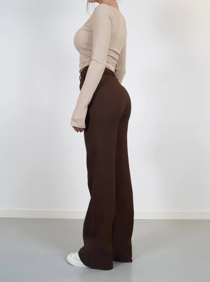 Arna | Elegant High-Waist Trousers with Straight Leg