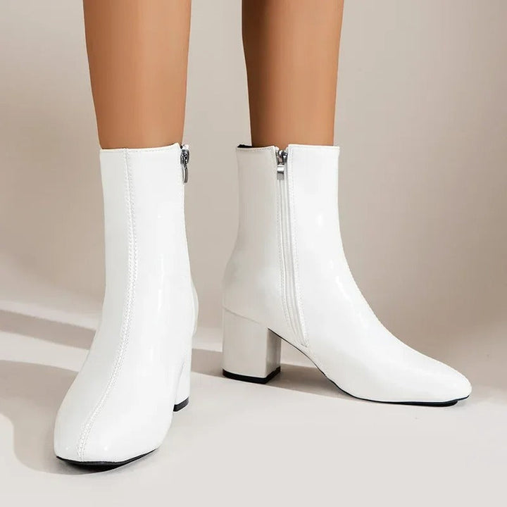 Trendy Elegant Women's Ankle Boots with Block Heel