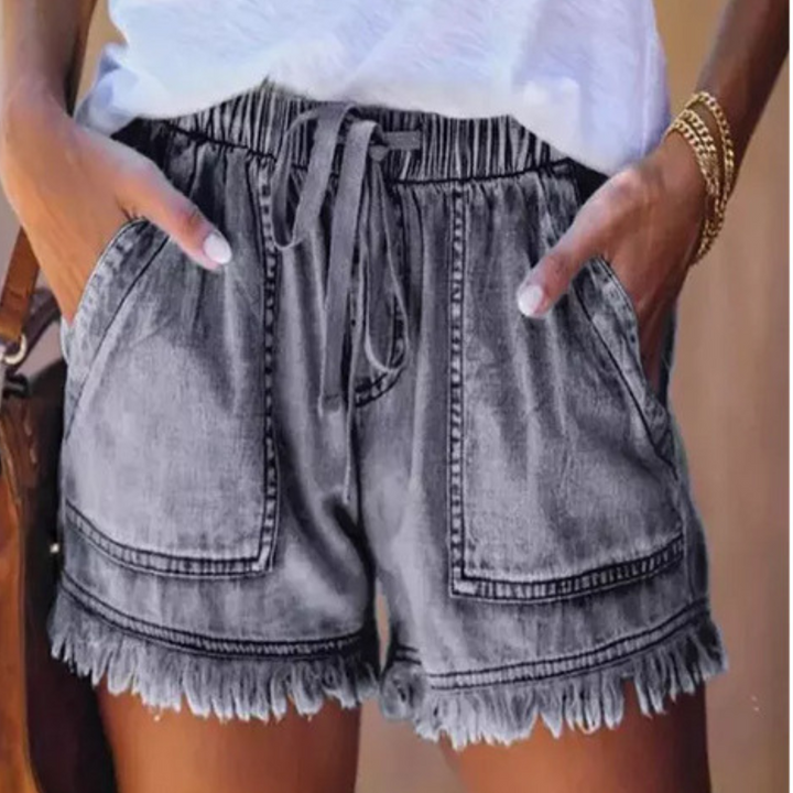 Women's Lightweight Shorts with Pockets and Elastic Waistband