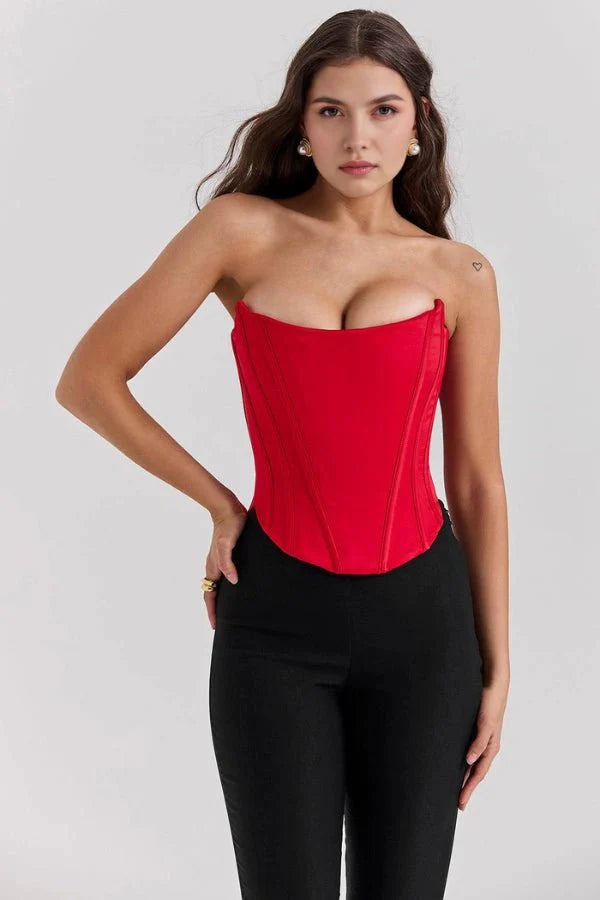 Strapless Elegant Fitted Corset Top for Women