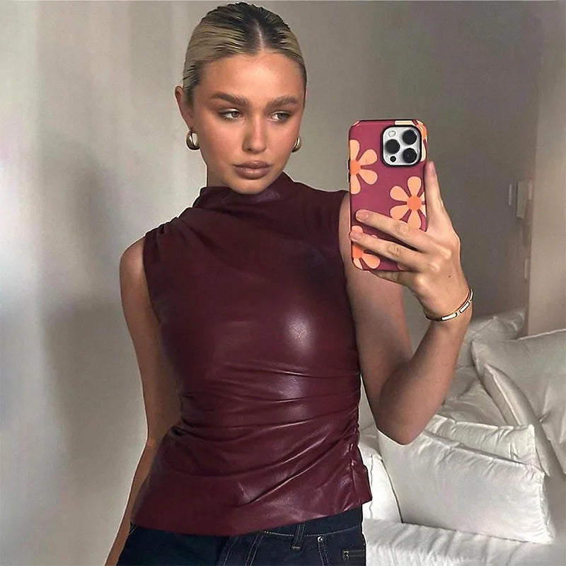 Beau | Vegan Leather Top