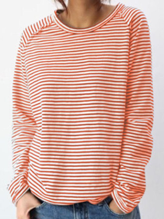 Annabela | Striped Casual Long Sleeve Shirt