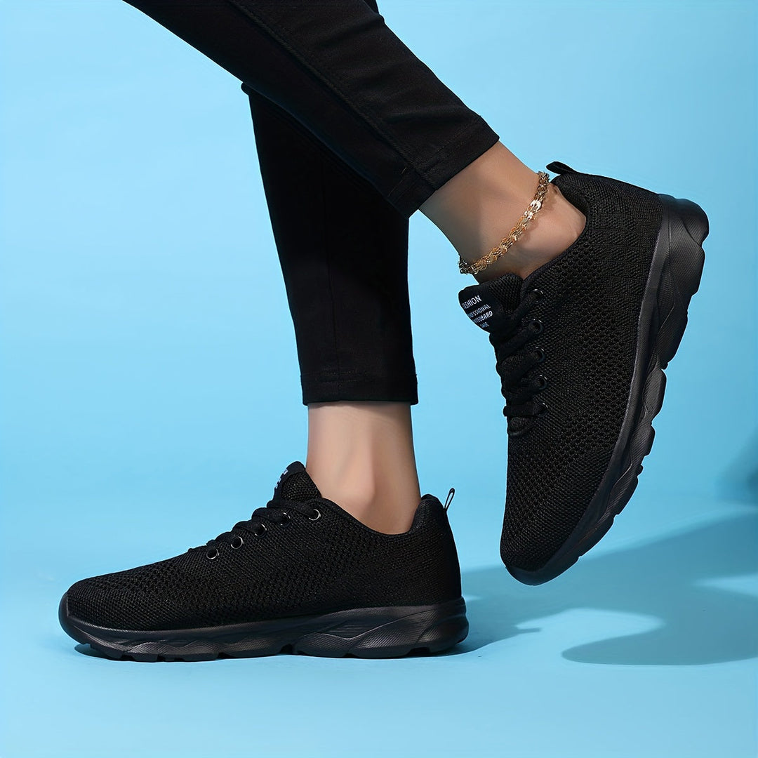 Lightweight Mesh Sneakers with Laces for Women