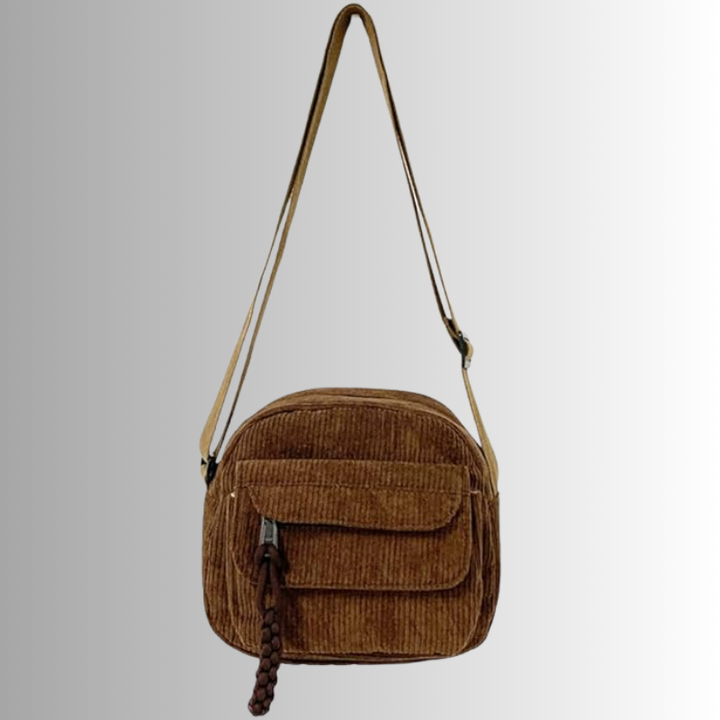 Geanna | Compact Ribbed Fabric Shoulder Bag