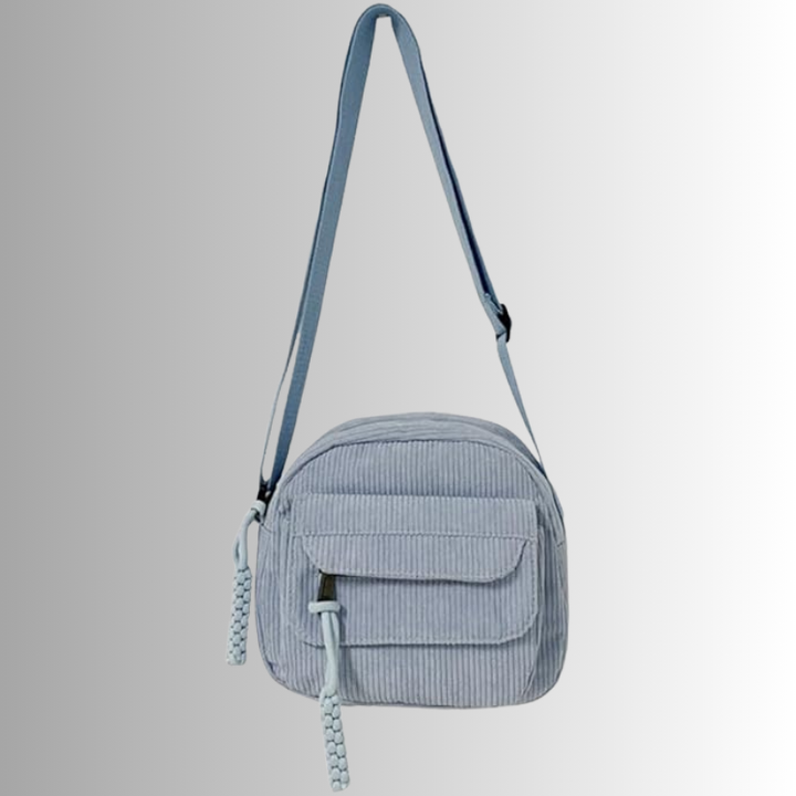 Geanna | Compact Ribbed Fabric Shoulder Bag