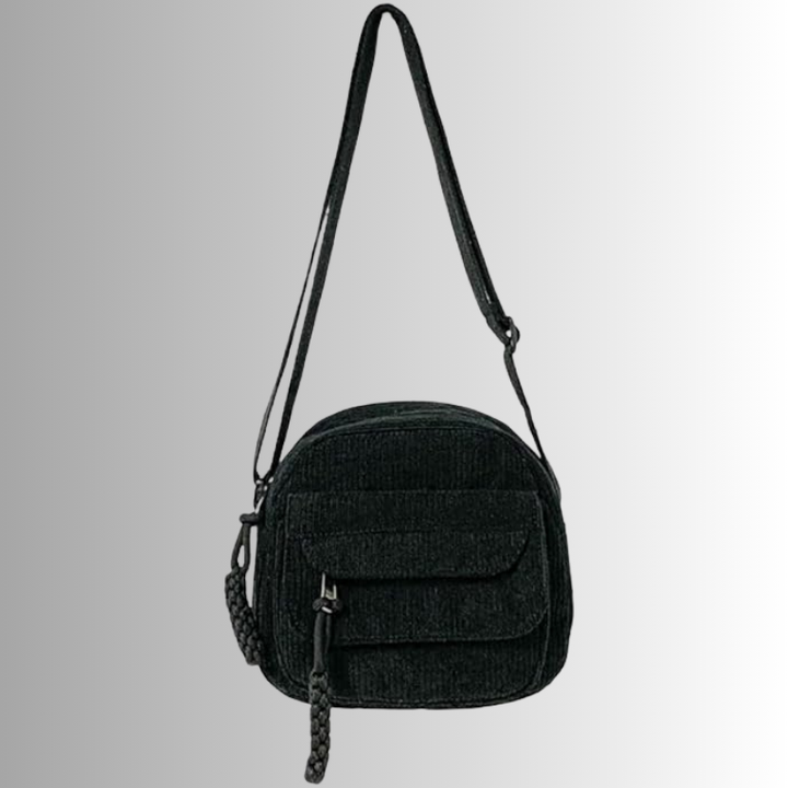 Geanna | Compact Ribbed Fabric Shoulder Bag