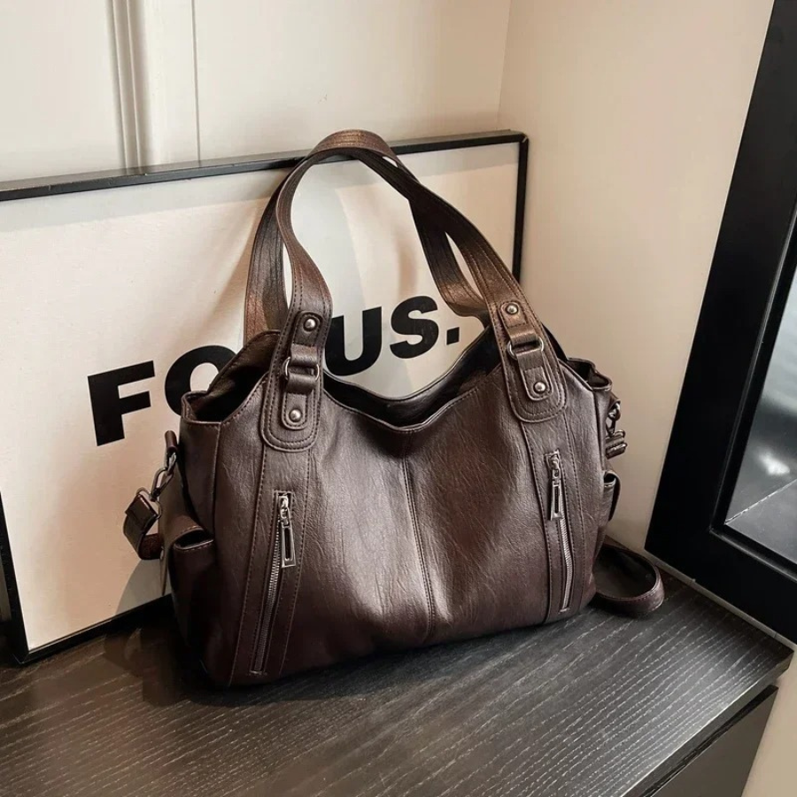 Stylish Luxury Women's Shoulder Bag with Zipper
