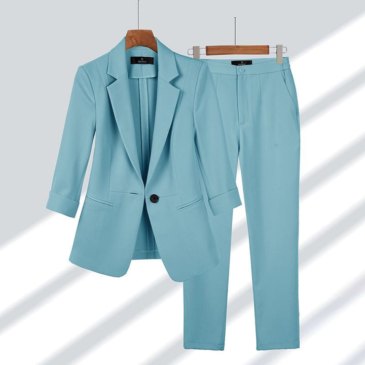 Chic Elegant Women's Blazer Set with Trousers