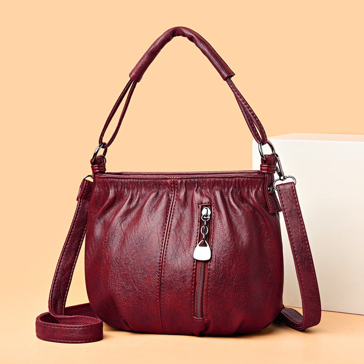 Leila | Elegant Handbag with Soft Pleats and Adjustable Strap