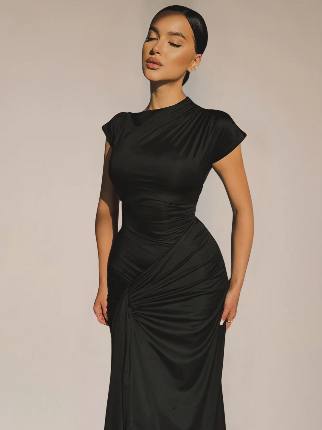 Nicki | Elegant Draped Maxi Dress