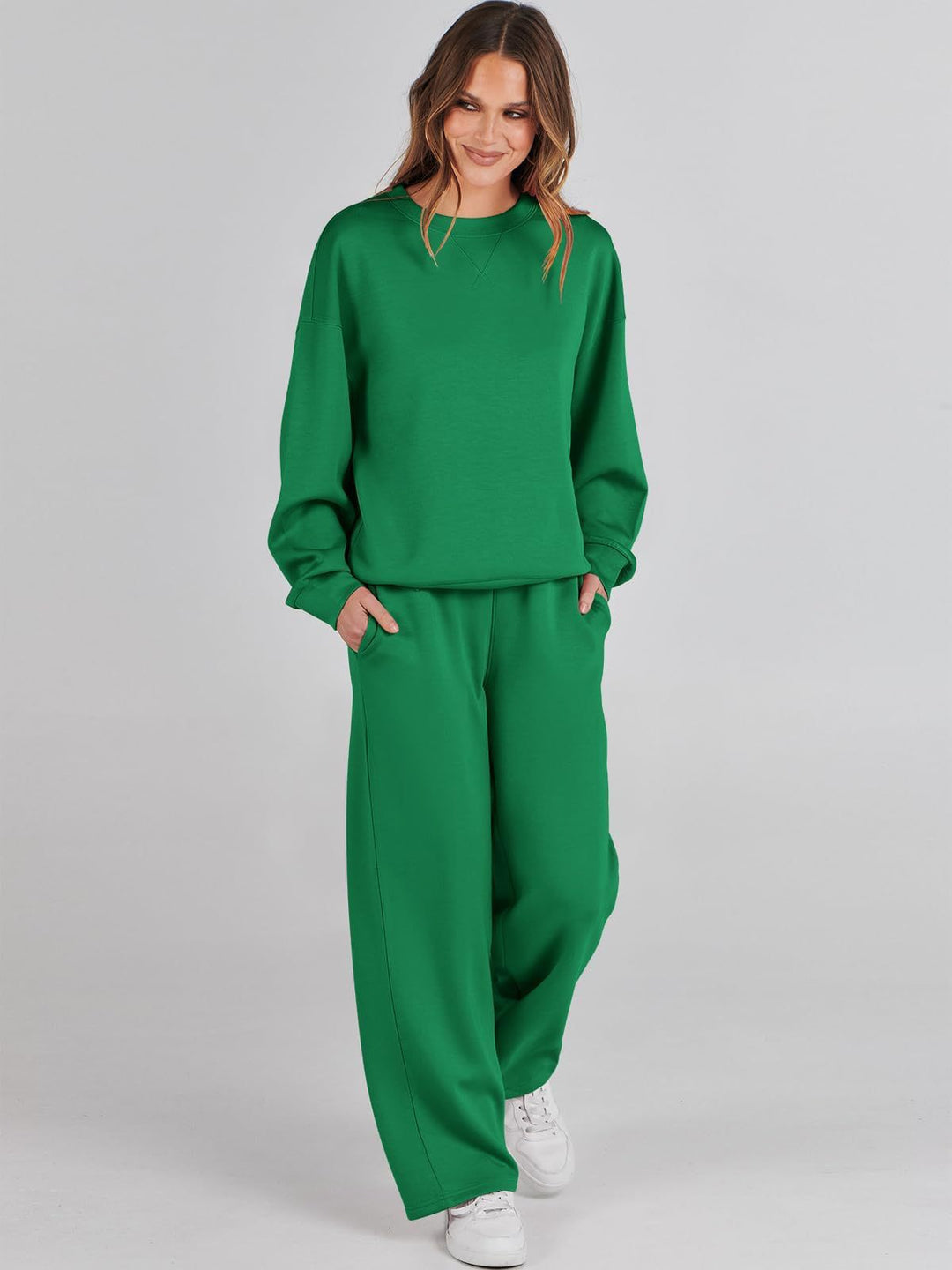 Soft Loungewear Set for Women with Sweater and Wide Joggers