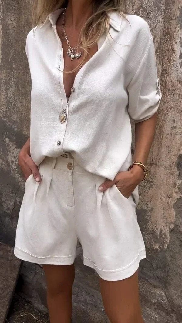 Summer Comfortable Shorts and Blouse Set for Women