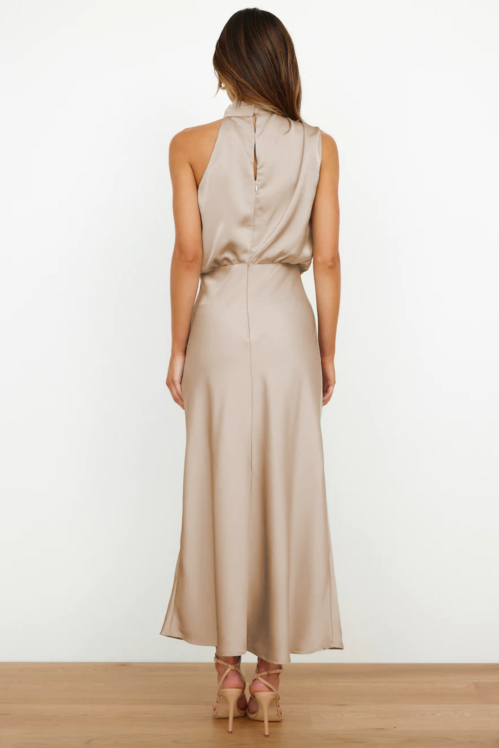 Lorna | Satin Halter Dress