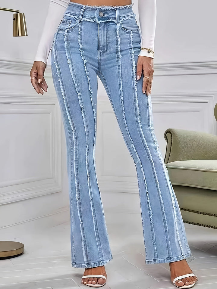 Mayla | Striped High-Waist Jeans