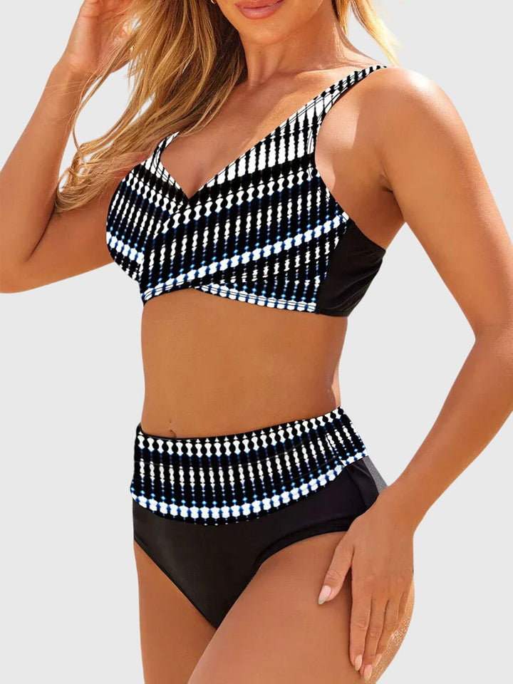 Stylish Bikini with Wrap Top and Print for Women