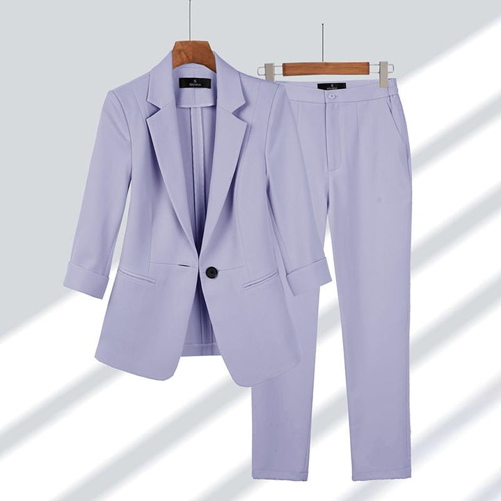 Chic Elegant Women's Blazer Set with Trousers