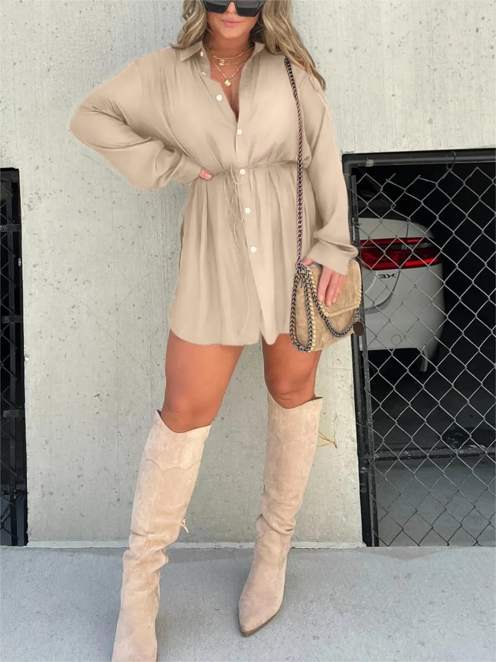 Jazz | Trendy Satin Romper Dress