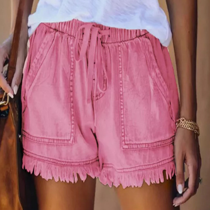 Women's Lightweight Shorts with Pockets and Elastic Waistband
