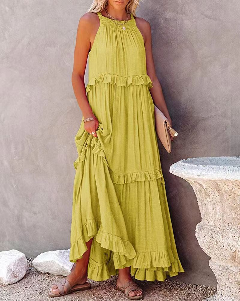 Marcela | Boho Maxi Dress with Ruffles