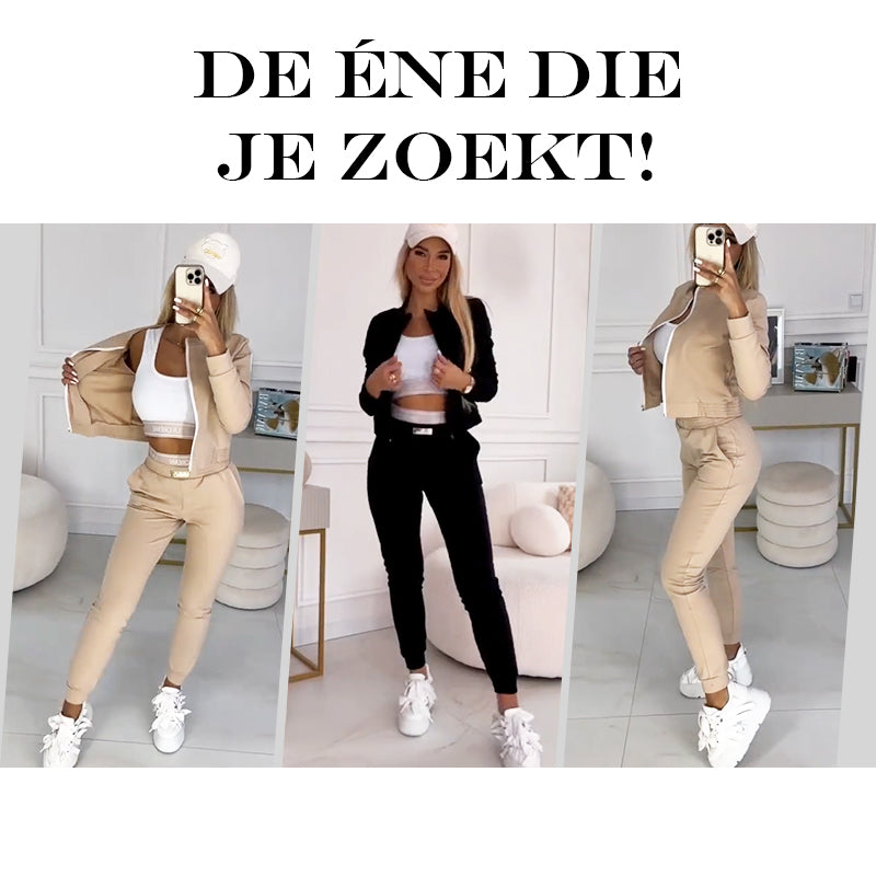 3-Piece Women's Tracksuit with Zipper