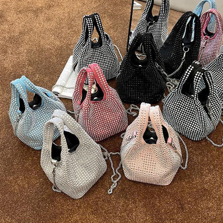 Lorelie | Glam Mini Bag with Rhinestones and Chain Strap